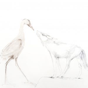 Elizabeth Frink - The Wolf and the Crane Image