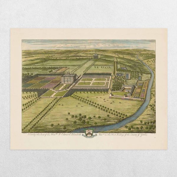 Newby Hall Yorkshire Newby The Seat Of The Honourable Sir Edward Blackett In The West Riding Of The County Of Yorke colour