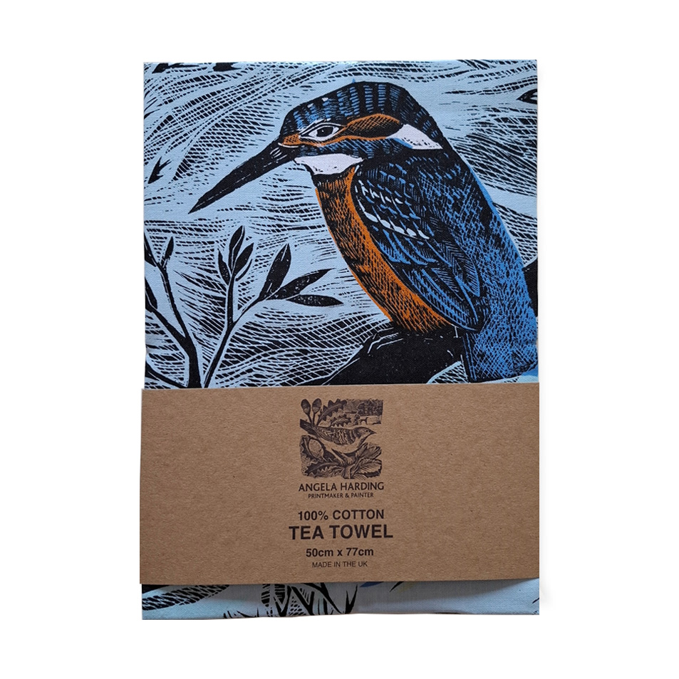Angela Harding Suffolk Kingfishers Tea Towel 1 Angela Harding Suffolk Kingfishers Tea Towel