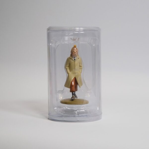 42190 TINTIN EN TRENCH - FIGURINE RESINE 12CM - TINTIN IN TRENCHCOAT - 12CM RESIN FIGURE