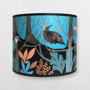 Lush Designs Lampshade For Pendant - Dawn Chorus - Blue - Regular