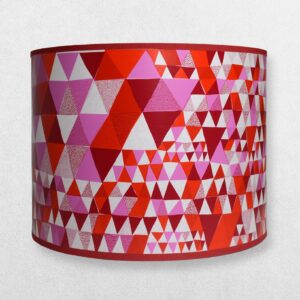Lush Designs Lampshade For Lamp Base Or Pendant - Triangles - Pink - Large