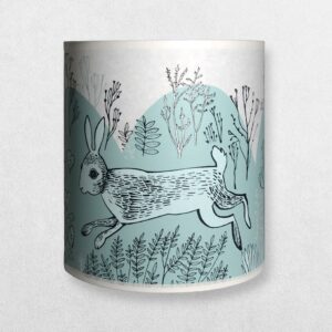 Lush Designs Lampshade For A Pendant - Rabbit - Blue - Small