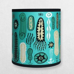 Lush Designs Lampshade For Lamp Base Or Pendant - Plankton - Turquoise - Small