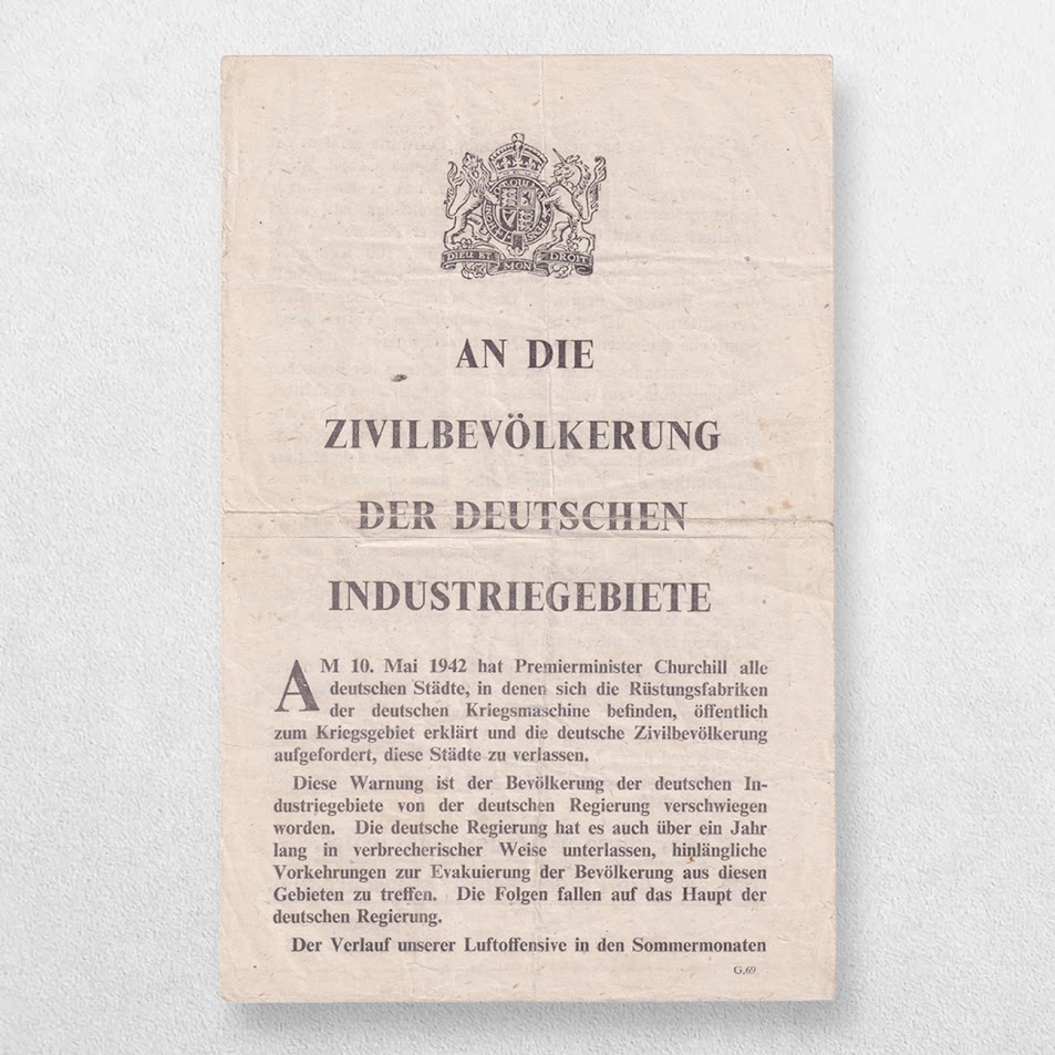 An Die Zivilbevölkerung Der Deutschen Industriegebiete 1 An Die Zivilbevölkerung Der Deutschen Industriegebiete