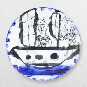 Michael Kirkman - Hand-Painted Ceramic Plate I - 2011