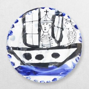 Michael Kirkman - Hand-Painted Ceramic Plate II - 2011