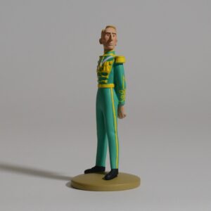 42259 - Hergé En Costume Vert - Hergé En Officier De La Cour Syldave - Figurine Resine 12cm - Hergé In Green Costume - Hergé As An Officer In The Syldavian Court - 12cm Resin Figure