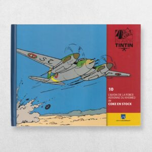 Tintin By Plane - 10 - The Plane Of The Air Force Of Khemed From The Red Sea Sharks - L’Avion De La Force Aérienne Du Khemed De Coke En Stock - En Avion Tintin