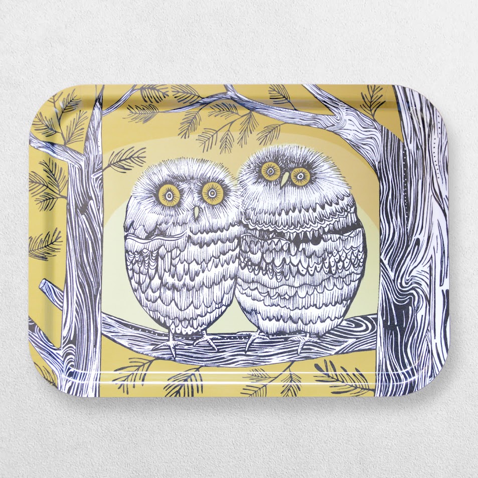 Lush Designs - Melamine Tray - Baby Owl - Large 1 Lush Designs - Melamine Tray - Baby Owl - Large