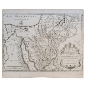 Arabia - The Mediterranean Sea - Egypt - The Holy Land - Jordan - The Arabian Peninsula - Carte du Voyage Et Routes Des Israelites Dans Le Desert - 1720