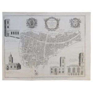 London - Langborn Ward And Candlewick Ward With Their Divisions Into Parishes According To A New Survey - 1755