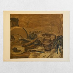 Still Life With Fish - Nature Morte Aux Poissons (1947) - Lithograph - 1970