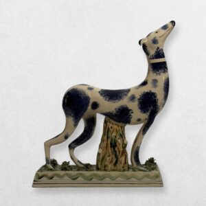 Terry Shone - Ceramic Dog With Blue Markings