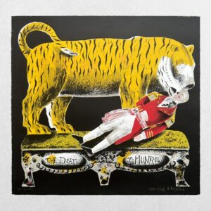 Home 1 Clive Hicks-Jenkins - Man Slain By Tiger - Original Screenprint - Colour Proof