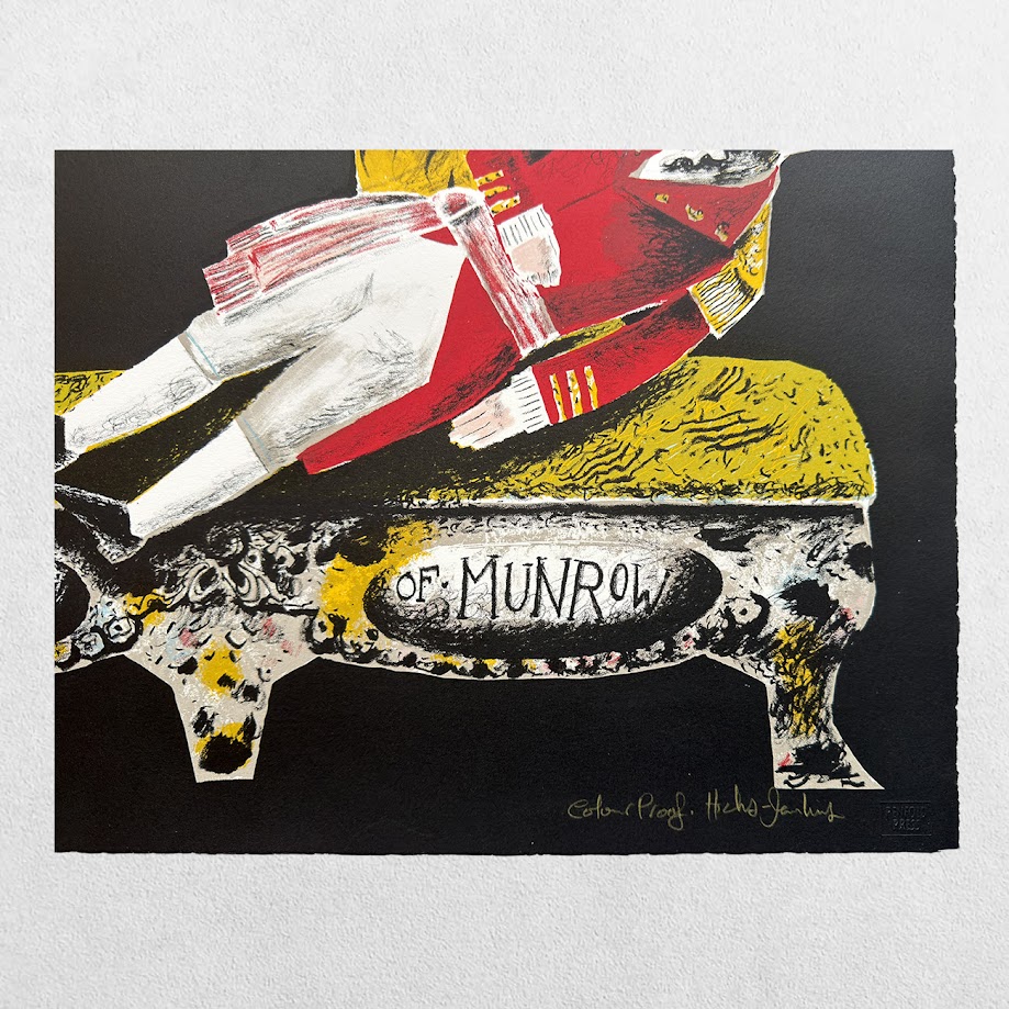 Clive Hicks-Jenkins - Man Slain By Tiger - Original Screenprint - Colour Proof 3 Clive Hicks-Jenkins - Man Slain By Tiger - Original Screenprint - Colour Proof