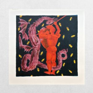 Sir Gawain And The Green Knight - 6 - The Travails - Original Screenprint - Unique Copy Inscribed To Sarah Parvin