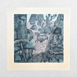 Sir Gawain And The Green Knight - 11 - The Green Chapel - Original Screenprint - Unique Copy Inscribed To Sarah Parvin