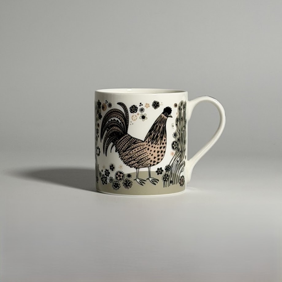 Lush Designs - Bone China Mug - Fancy Handle Bantam Mug 1 Lush Designs - Bone China Mug - Fancy Handle Bantam Mug