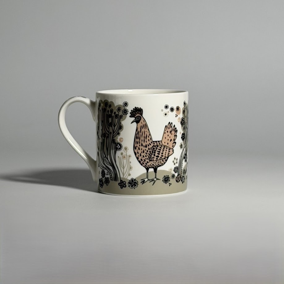 Lush Designs - Bone China Mug - Fancy Handle Bantam Mug 3 Lush Designs - Bone China Mug - Fancy Handle Bantam Mug