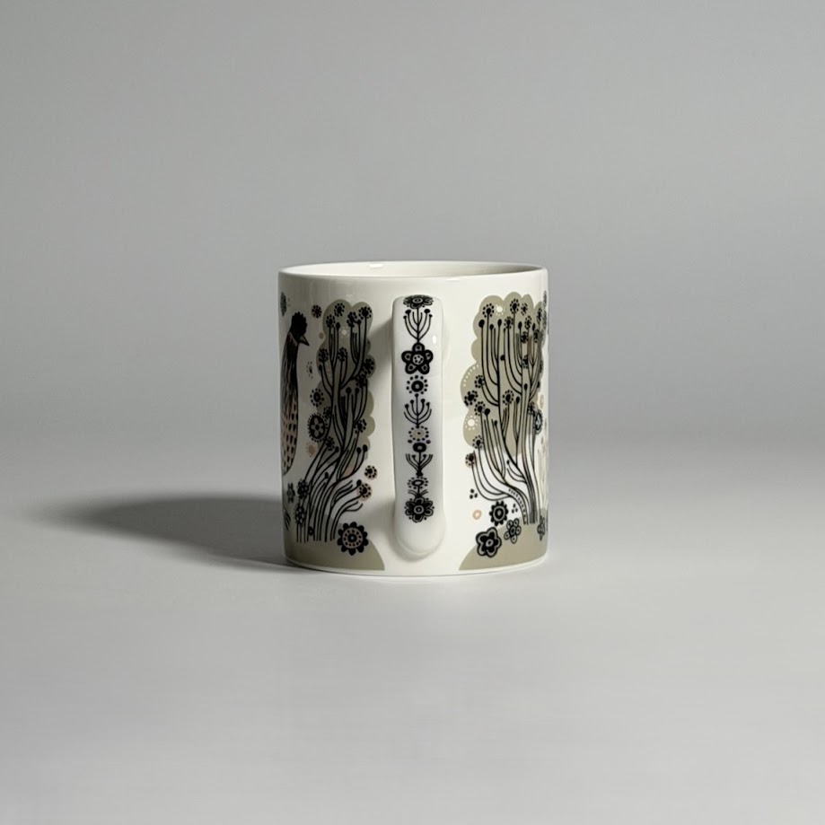 Lush Designs - Bone China Mug - Fancy Handle Bantam Mug 2 Lush Designs - Bone China Mug - Fancy Handle Bantam Mug
