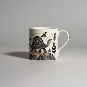 Home 2 Lush Designs - Bone China Mug - Fancy Handle Tortoise Mug
