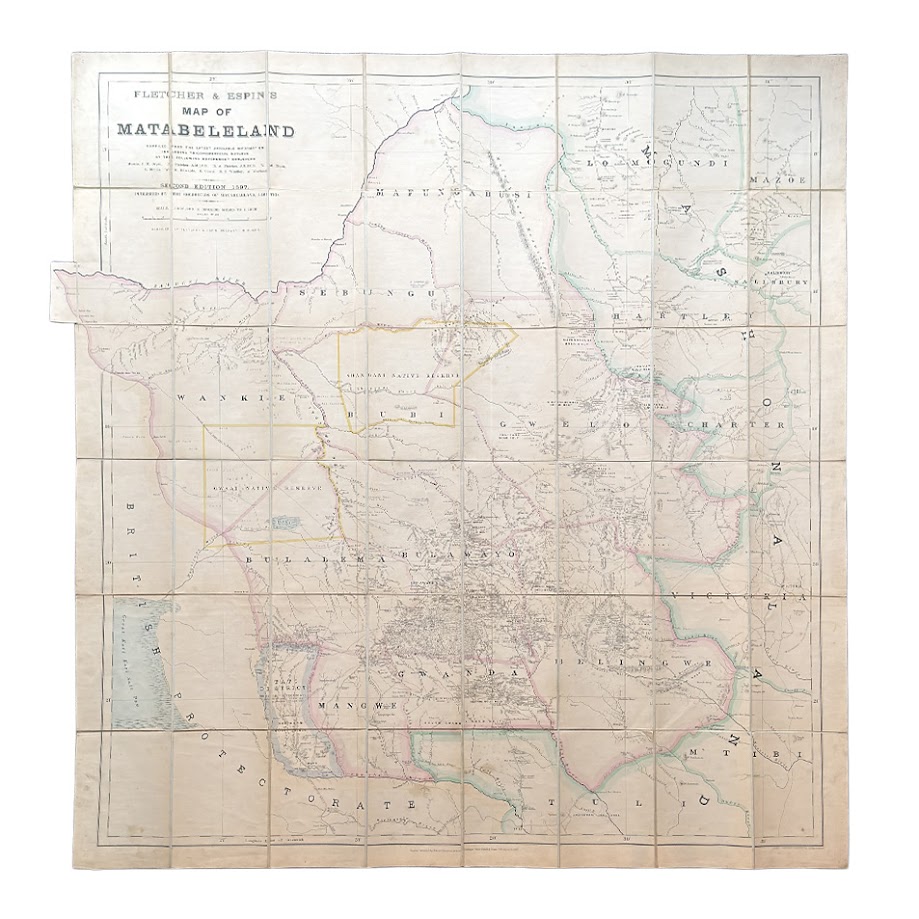 Fletcher & Espin's Map Of Matabeleland - Second Edition - 1897 1 Fletcher & Espin's Map Of Matabeleland - Second Edition - 1897