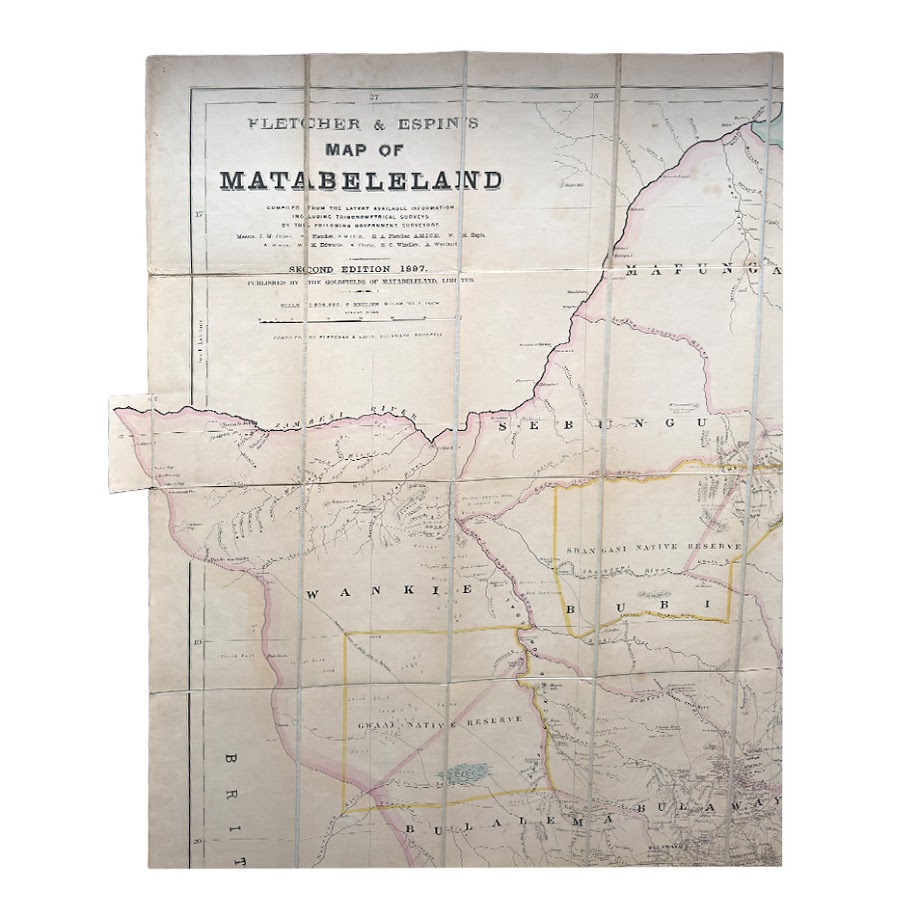 Fletcher & Espin's Map Of Matabeleland - Second Edition - 1897 2 Fletcher & Espin's Map Of Matabeleland - Second Edition - 1897 - Image 2