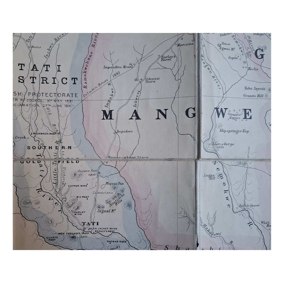 Fletcher & Espin's Map Of Matabeleland - Second Edition - 1897 9 Fletcher & Espin's Map Of Matabeleland - Second Edition - 1897