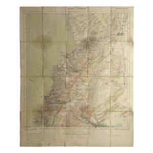 Homs – Beirut Sheet - Syria and Lebanon - War Office Map - 1910 - Folding Map