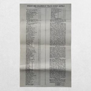 WIDOW AND CHILDREN OF POLICE-SERGT HATELY - RARE NORTHUMBERLAND RIOT BROADSIDE RELATING TO THE ALNWICK DISTURBANCES OF 1875 - 1875