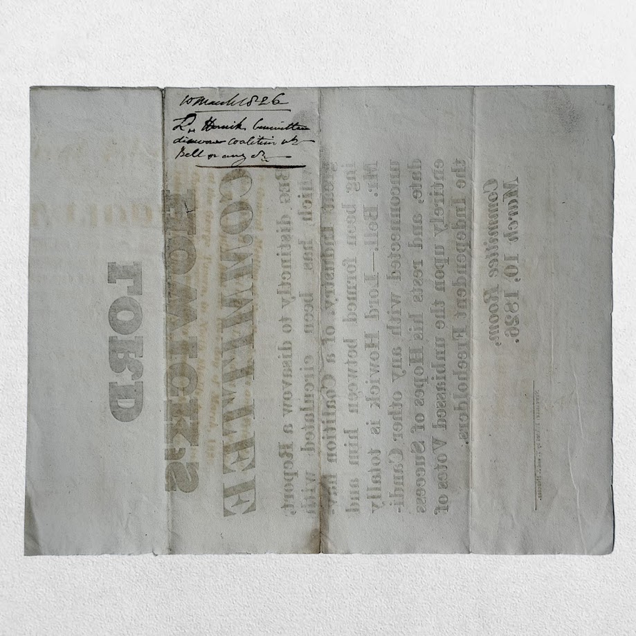 NORTHUMBERLAND ELECTION BROADSIDE - LORD HOWICK'S COMMITTEE - 1826 2 NORTHUMBERLAND ELECTION BROADSIDE - LORD HOWICK'S COMMITTEE - 1826 - Image 2
