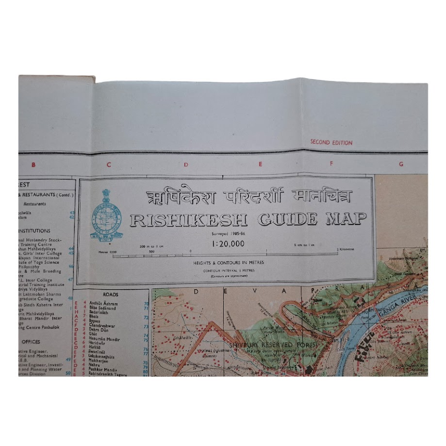RISHIKESH GUIDE MAP - Survey of India - Second Edition - 1990 3 RISHIKESH GUIDE MAP - Survey of India - Second Edition - 1990 - Image 3