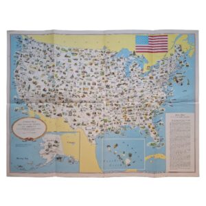 A PICTORIAL MAP OF THE UNITED STATES OF AMERICA - Showing Principal Regional Resources, Products, and Natural Features - c. 1958-1959