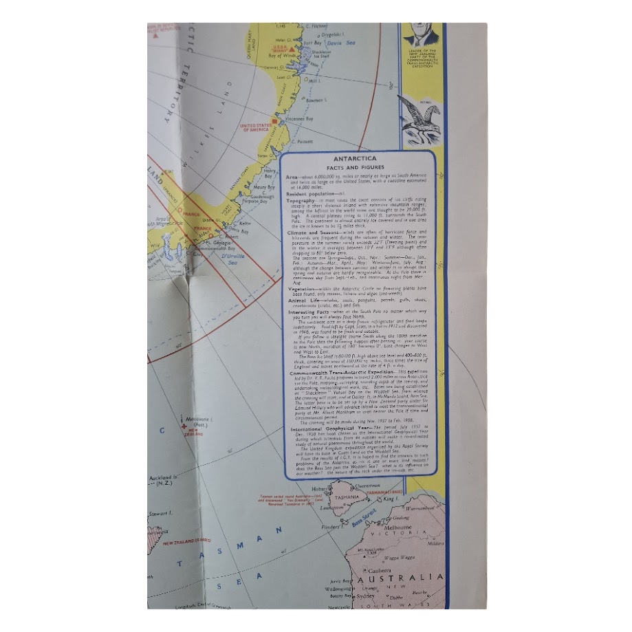 THE DAILY TELEGRAPH MAP OF ANTARCTICA - c. 1957-1958 4 THE DAILY TELEGRAPH MAP OF ANTARCTICA - c. 1957-1958