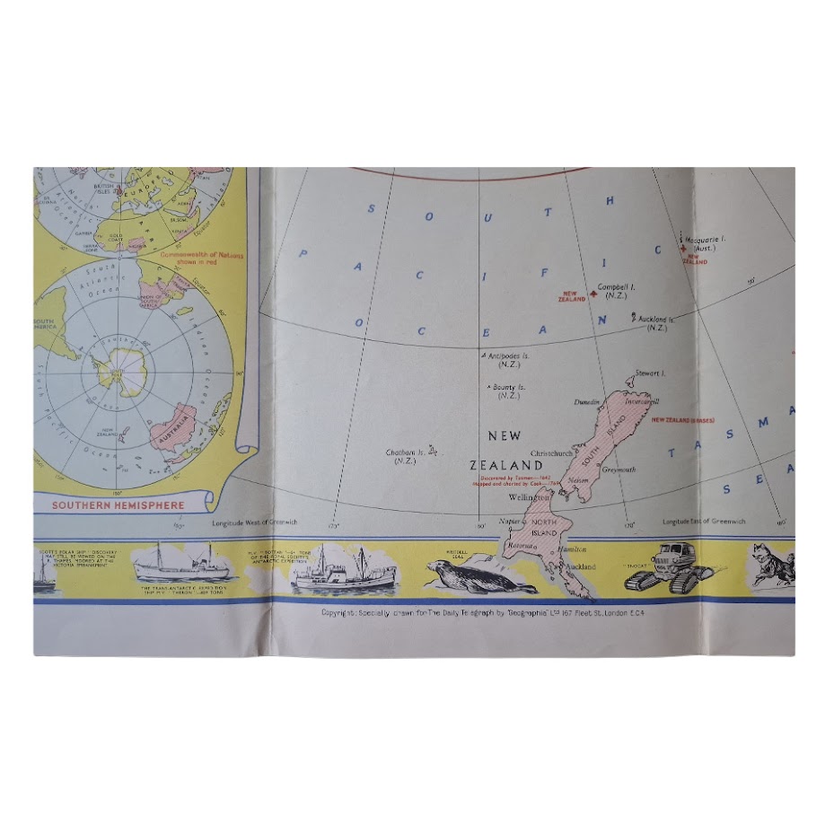 THE DAILY TELEGRAPH MAP OF ANTARCTICA - c. 1957-1958 6 THE DAILY TELEGRAPH MAP OF ANTARCTICA - c. 1957-1958