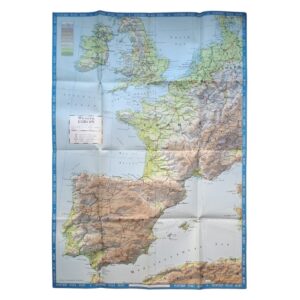 Oxford Wall Map of Western Europe - 1960