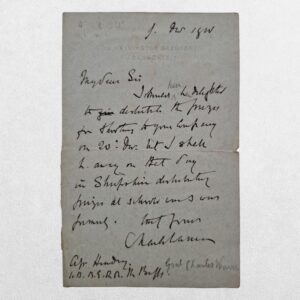 Recently Added 1 Autograph Letter Signed ("Charles Warren") to Hendry of the 1st Battalion, The Buffs - 1st December 1901