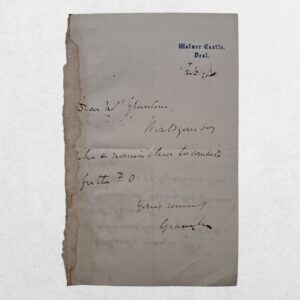 Autograph Letter Signed ("Granville"), Walmer Castle, Deal - 14 February - 1874?