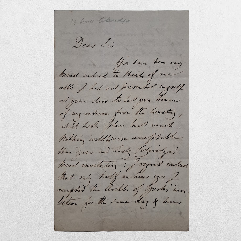 Autograph Letter Signed ("Bunsen") to Sir John Taylor Coleridge, 28 Hertford Street, London - c. 1840s–1850s) 1 Autograph Letter Signed ("Bunsen") to Sir John Taylor Coleridge, 28 Hertford Street, London - c. 1840s–1850s)