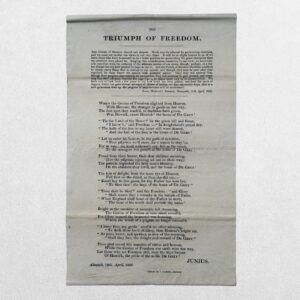 Home 3 NORTHUMBERLAND ELECTION BROADSIDE - THE TRIUMPH OF FREEDOM - Broadside Celebrating Lord Howick (Later Earl Grey) - Alnwick, 19 April 1826