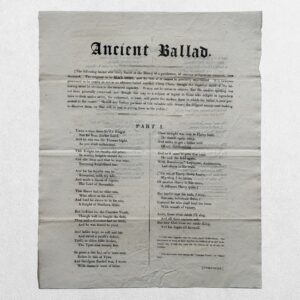 Home 4 NORTHUMBERLAND ELECTION BROADSIDE - Ancient Ballad - Alnwick - 1826