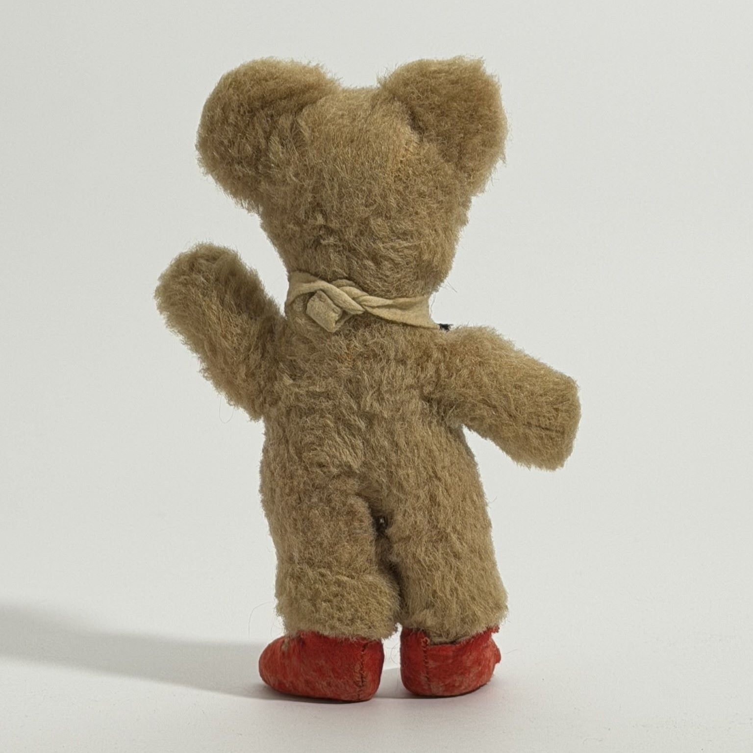 Chad Valley Miniature Mohair Teddy Bear with Red Felt Boots, c.1935–1950 4 Chad Valley Miniature Mohair Teddy Bear with Red Felt Boots, c.1935–1950 - Image 4