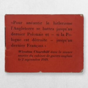 Home 4 Anti-British / Anti-Churchill Propaganda Miniature Booklet - “Pour anéantir le hitlérisme…” German Propaganda in French, c.1940 - Robert Hastings / Steve Forbes Provenance.