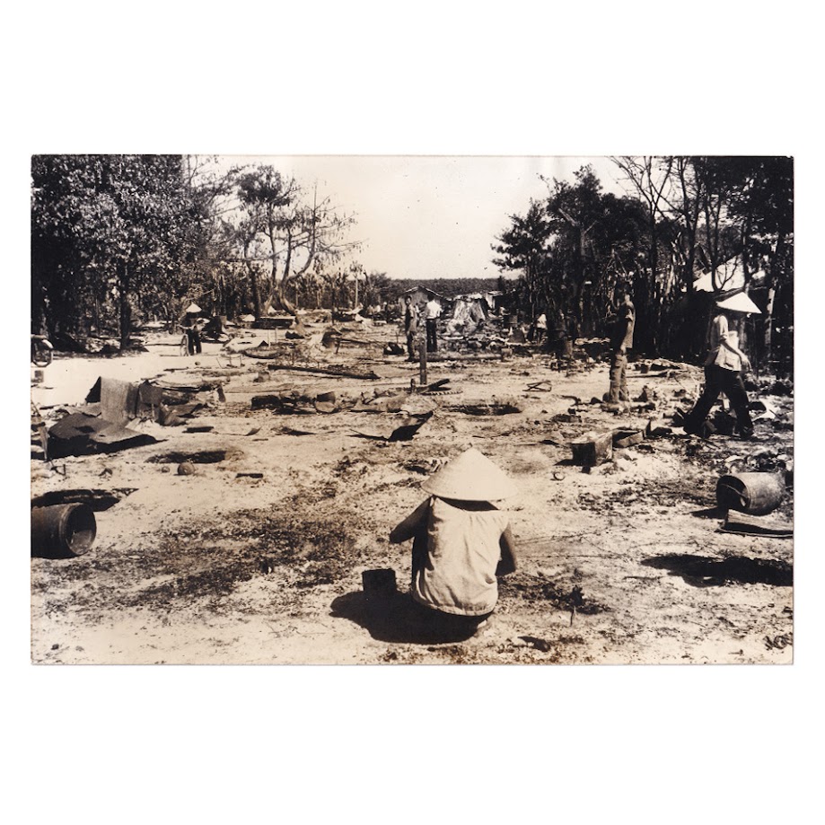 Associated Press Press Photograph - “Village of Ashes” - Rocket-Damaged Village near Tây Ninh, South Vietnam - February 1975 1 Associated Press Press Photograph - “Village of Ashes” - Rocket-Damaged Village near Tây Ninh, South Vietnam - February 1975
