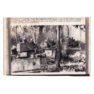 Associated Press Wire Photograph - U.S. 11th Armored Regiment Near Cambodian Border, Vietnam War - March 1970