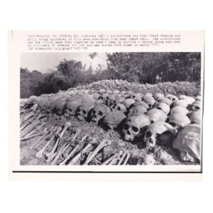 Associated Press Wire Photograph - Khmer Rouge Mass Execution Site near Phnom Penh, Cambodia - 1981