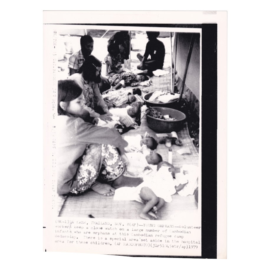 Associated Press Wire Photograph - Cambodian Orphaned Infants in Thai Refugee Camp Hospital - 1979 1 Associated Press Wire Photograph - Cambodian Orphaned Infants in Thai Refugee Camp Hospital - 1979