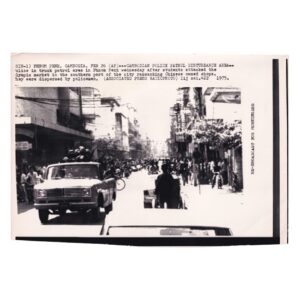 Home 7 Associated Press Wire Photograph - Cambodian Police Patrol Following Anti-Chinese Disturbances, Phnom Penh - 26 February 1975