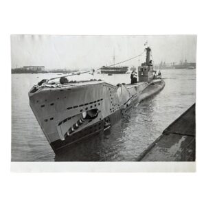 Home 5 Associated Press Press Photograph of HMS Alliance Departing for the First Anniversary Memorial of HMS Affray - 17 April 1952
